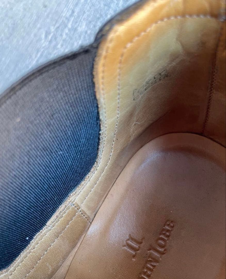 コ*ジ様 【美品】John Lobb 黒 レザー サイドゴアブーツ ジョンロブ