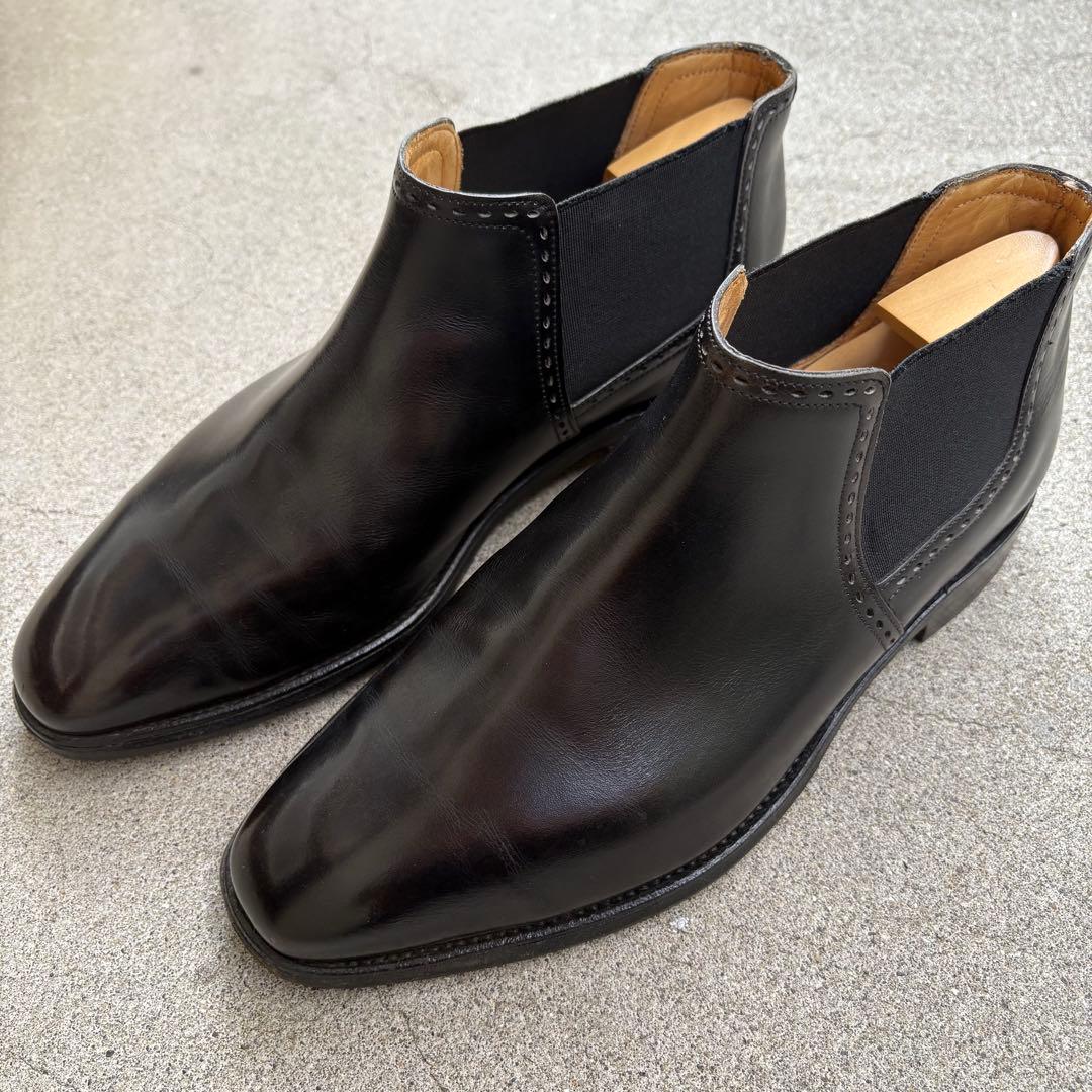 コ*ジ様 【美品】John Lobb 黒 レザー サイドゴアブーツ ジョンロブ