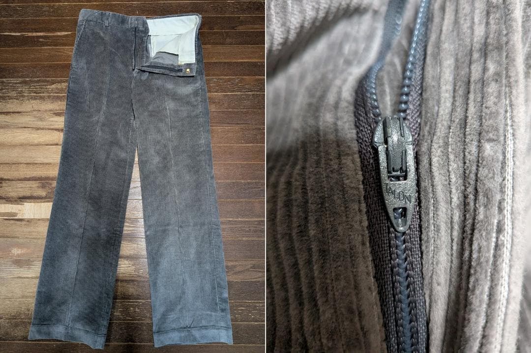 ★新品80sUSA製W85LLbeanコーデュロイパンツ/フリスコBEN黒チビ