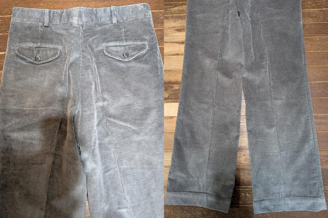 ★新品80sUSA製W85LLbeanコーデュロイパンツ/フリスコBEN黒チビ