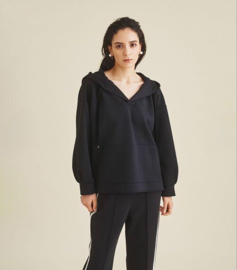 グレースクラス　サイドジップパーカー ダンボール素材　黒　ブラック