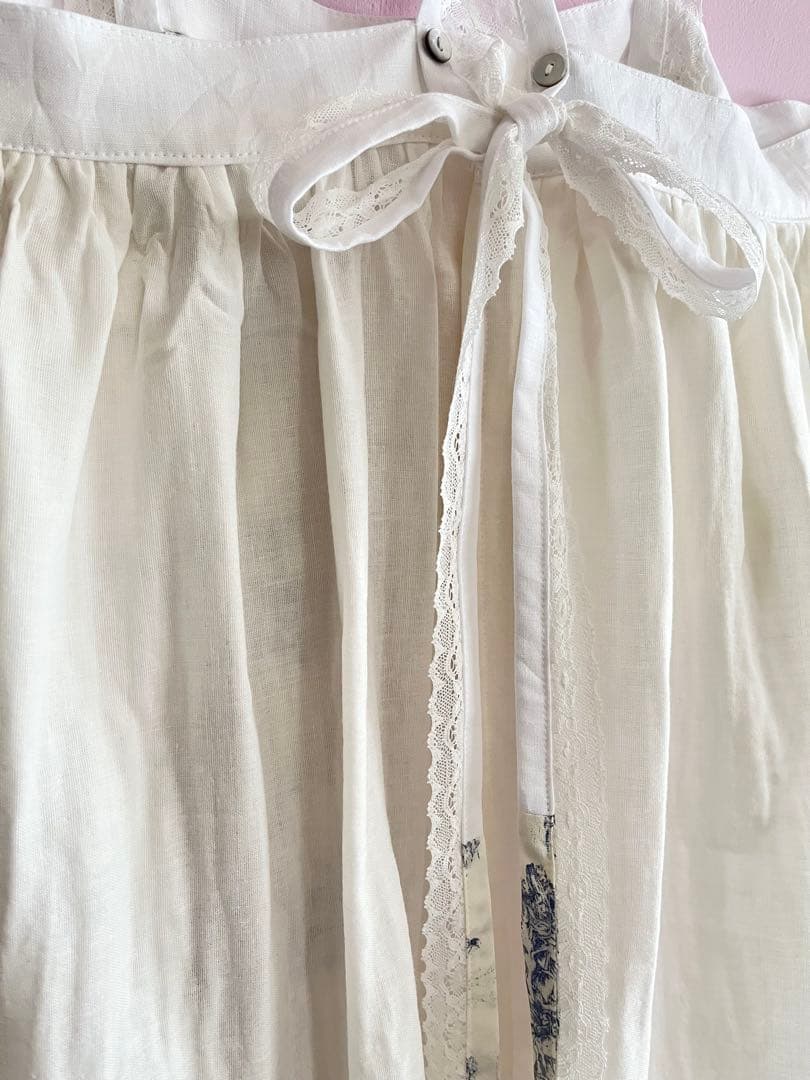 ジュイ柄&パッチワークバッククロスエプロンワンピース。.＊