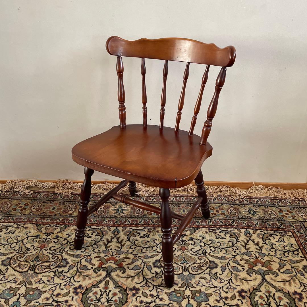 ④ミキモク　ウィンザーチェア　ダイニングチェア　レトロ　アンティーク