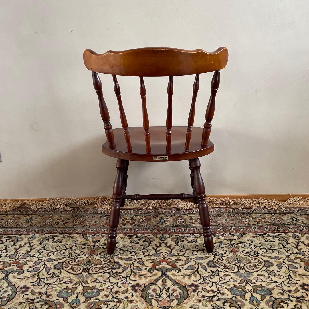 ④ミキモク　ウィンザーチェア　ダイニングチェア　レトロ　アンティーク