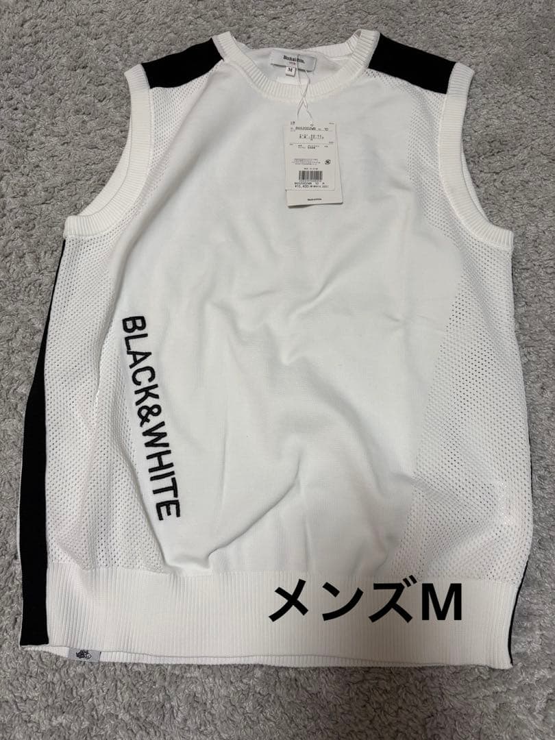 Black&White メンズ ゴルフ ベスト M