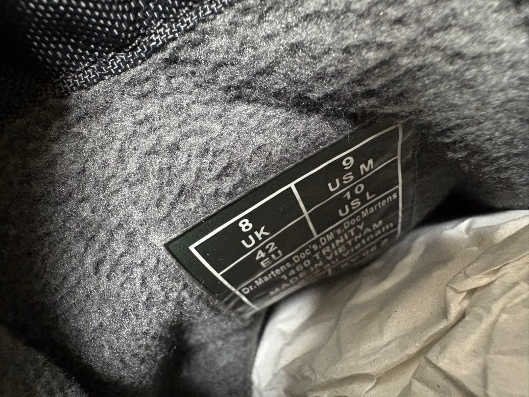隣*柿様 ドクターマーチンAir Wait 1460 Trinity 黒　UK8