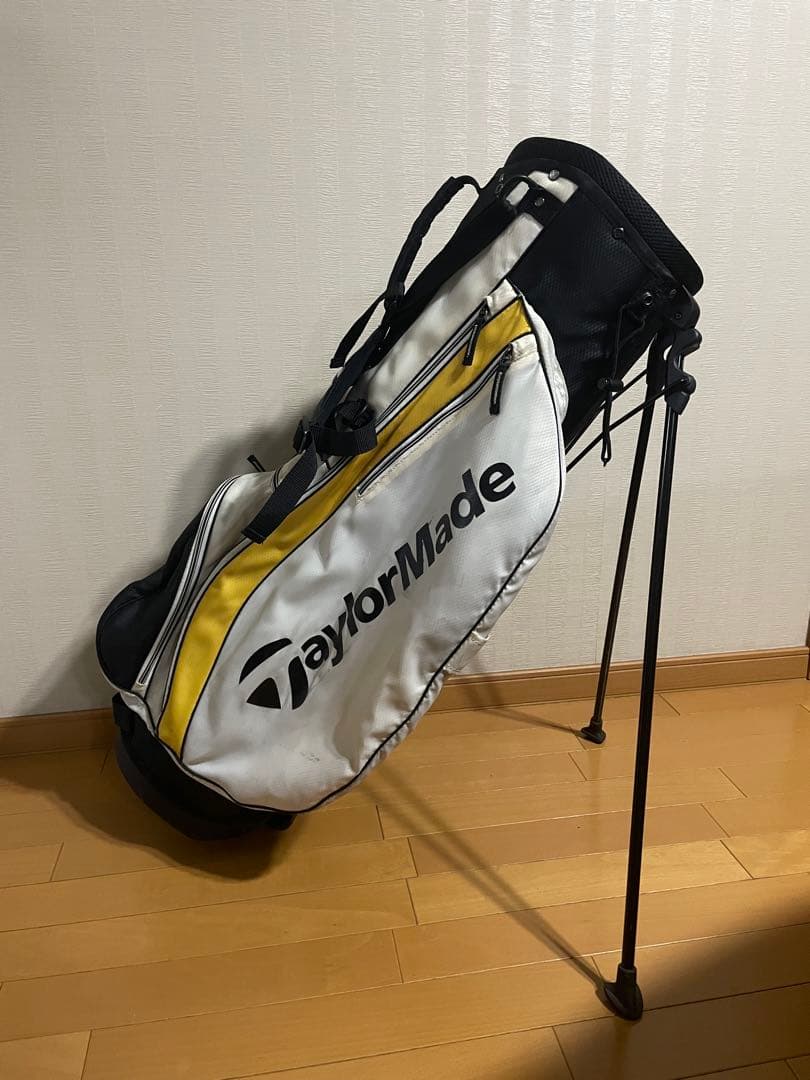 TaylorMade 軽量キャディバッグ ホワイト/ブラック/イエロー