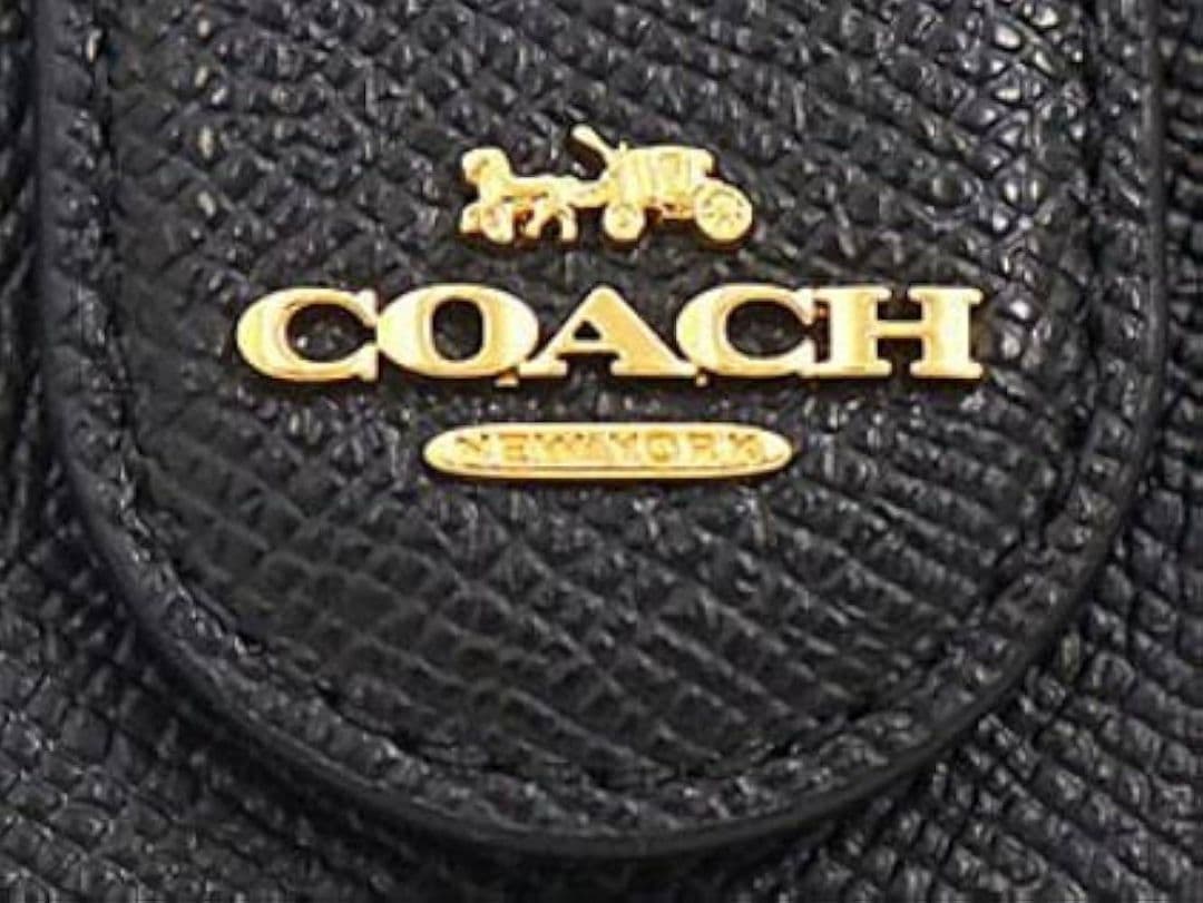 COACH コーチ ブラック 二つ折り財布 黒 レディース プレゼント 人気 箱