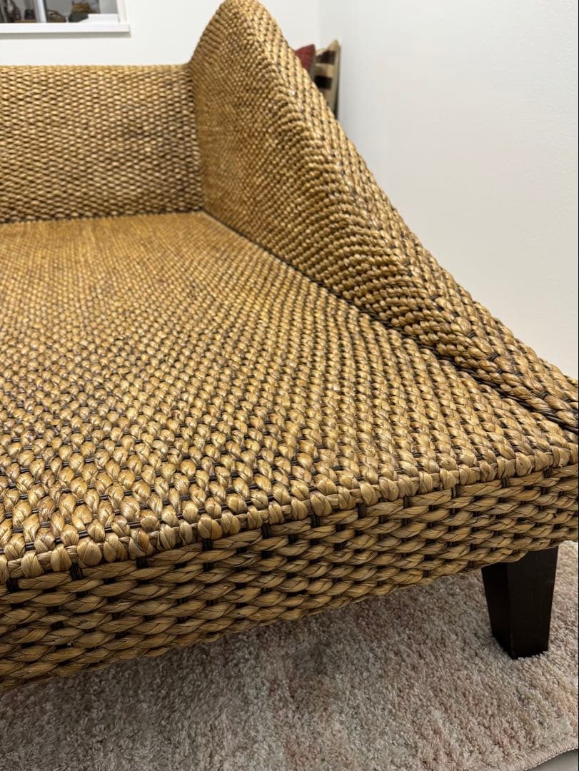 a.flat アジアンヒヤシンスソファ　2.5人掛け　アジアン家具　バリ風