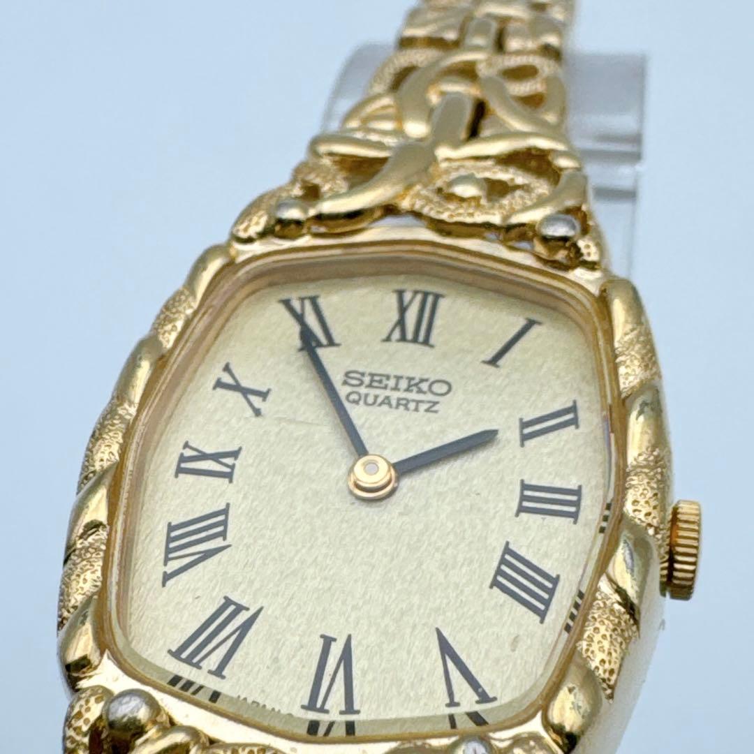 【希少】SEIKO セイコー ゴールド ブレスレット ドレスウォッチ 腕時計