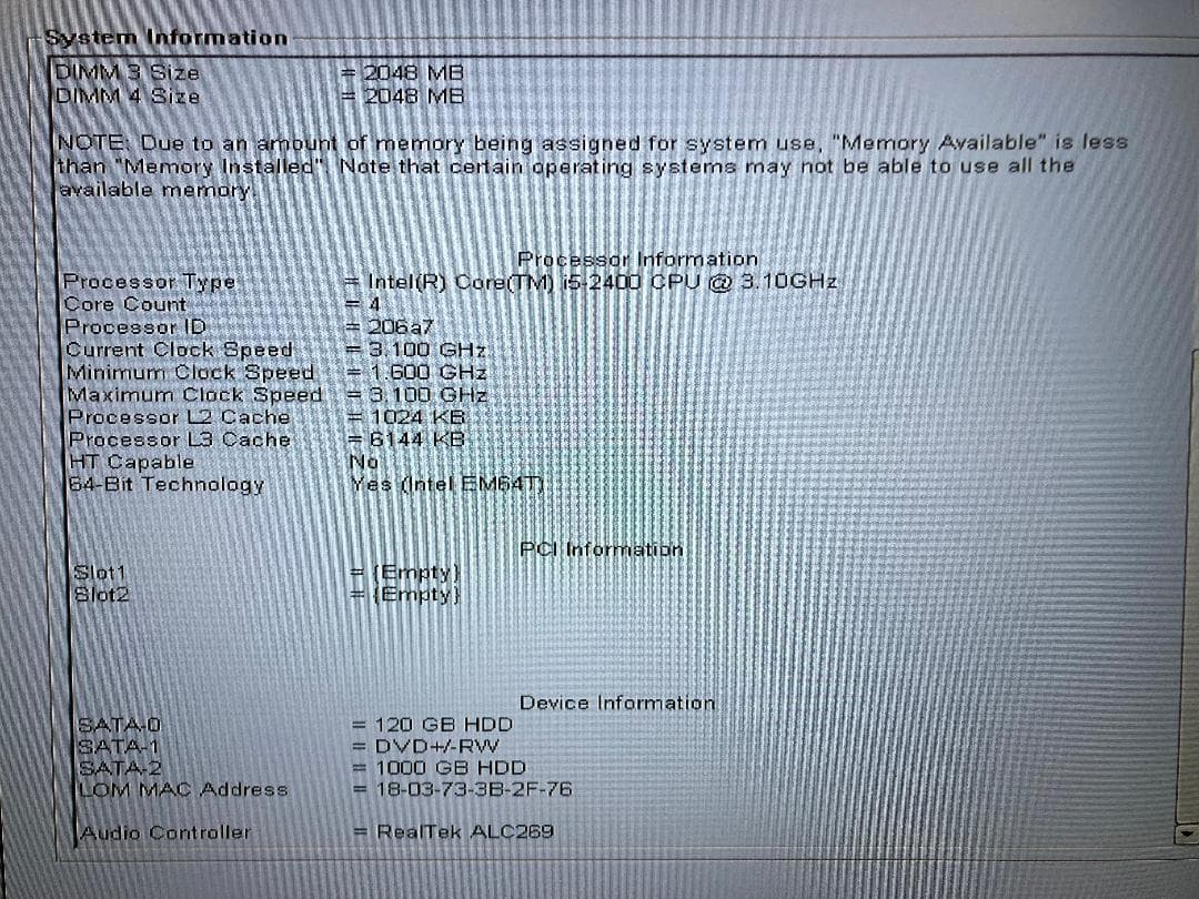 ミニPC DELL OptiPlex 790 i5 7GB SSD+HDD Win11