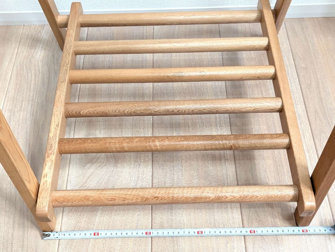 【最終値下げ】天然木A型ハンガーラック 幅73cm