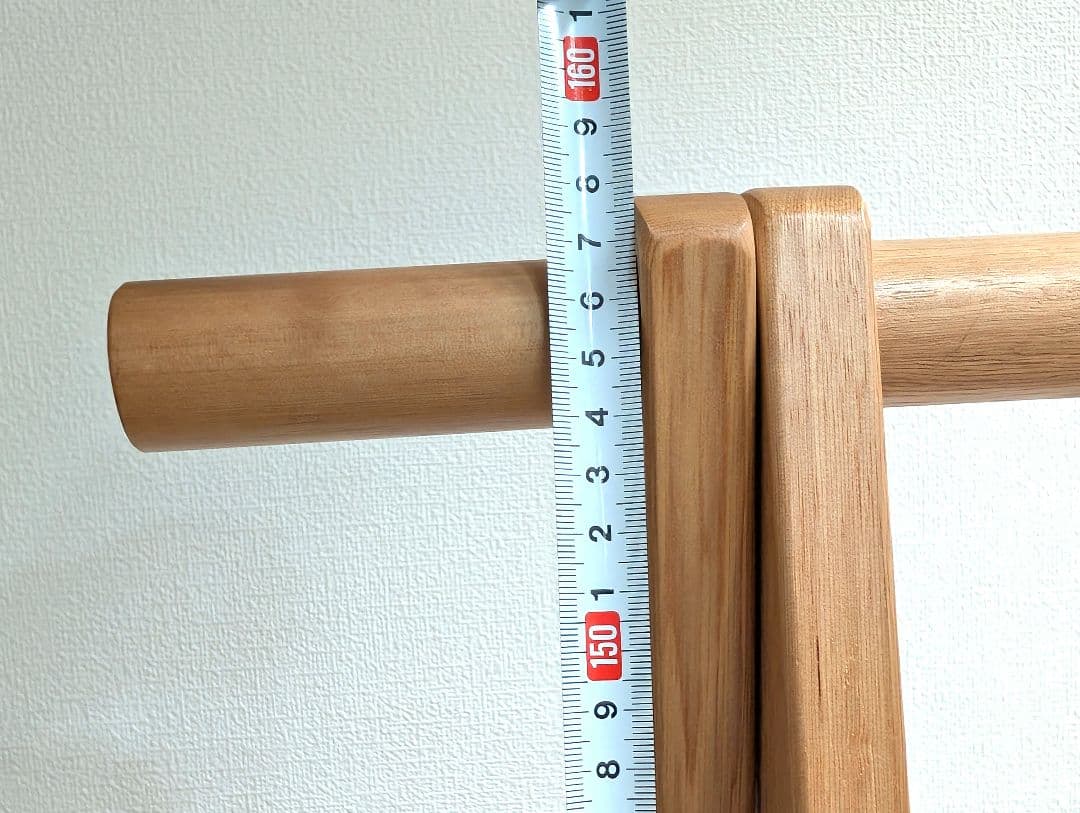 【最終値下げ】天然木A型ハンガーラック 幅73cm