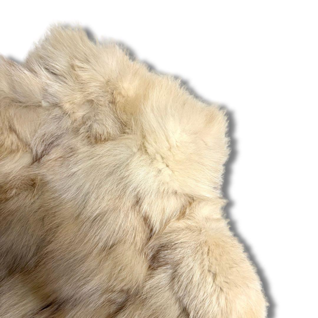 美品/近代モデル✨ブルーフォックス クロップド丈 リアルファーコート 毛並み◎