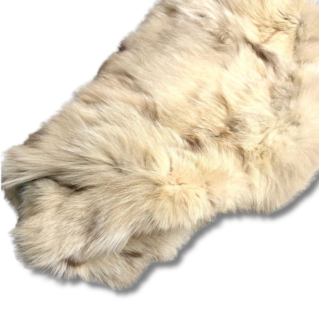 美品/近代モデル✨ブルーフォックス クロップド丈 リアルファーコート 毛並み◎