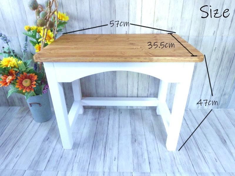 ハンドメイド キッズチェア&キッズデスク（チーク色×ホワイト）