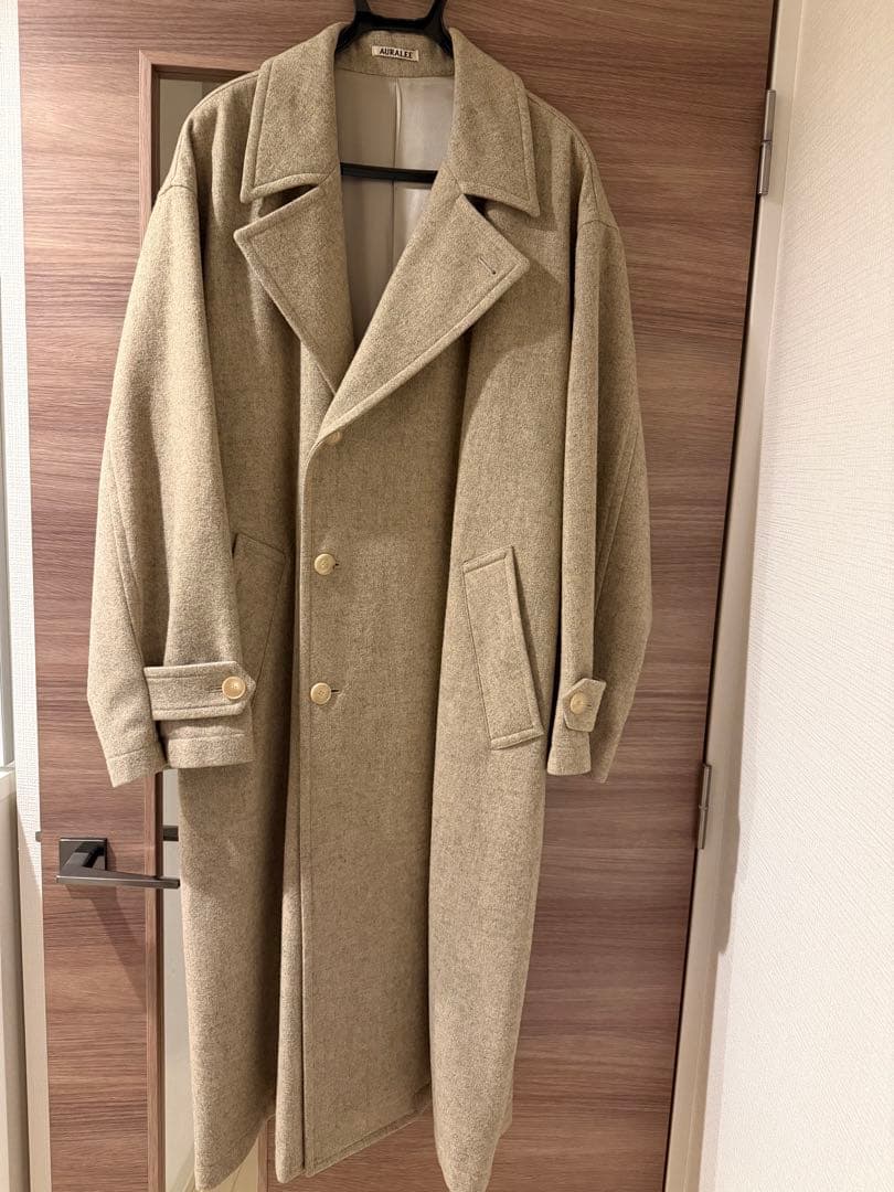 オーラリー SUPER MILLED SHETLAND WOOL COAT
