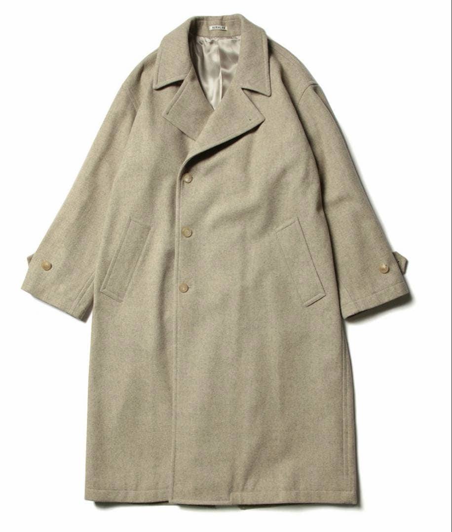 オーラリー SUPER MILLED SHETLAND WOOL COAT