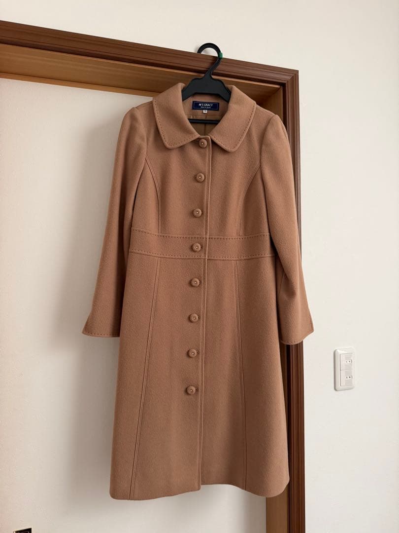 エムズグレイシー　ロングコート　ウール100 キャメル