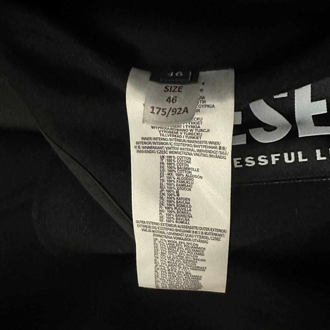 DIESEL ディーゼル シングルブレスト ロングコート チェスターコート