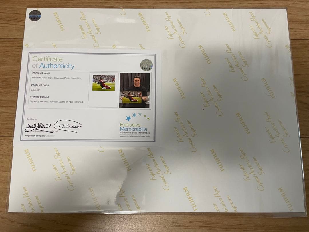 【証明書付】トーレス 直筆サイン プレミア 初GOAL A3サイズ