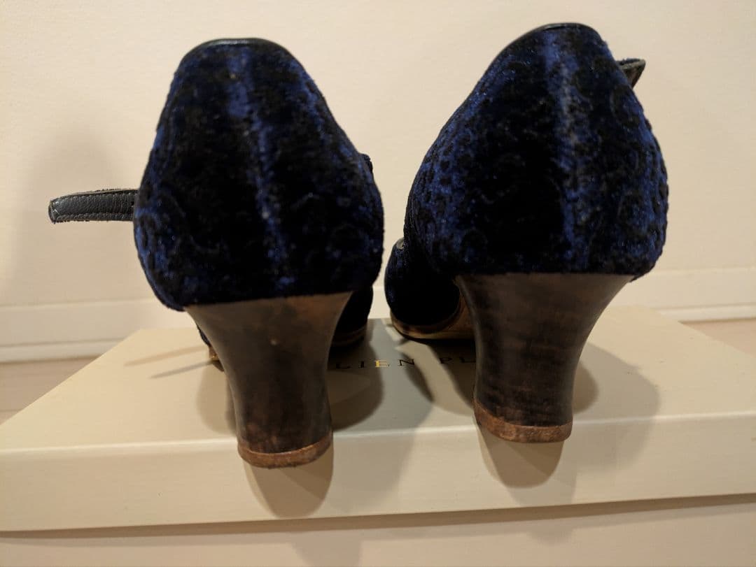 【セノビージャ】フラメンコシューズ ネイビー スエード サイズ8 (サイズ39)