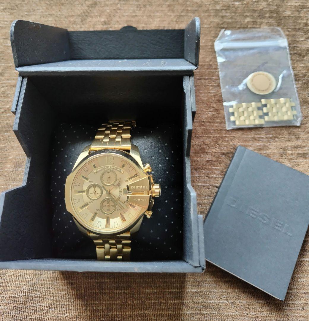 ディーゼル　DIESEL DZ4565 ベビーチーフ　 ゴールド