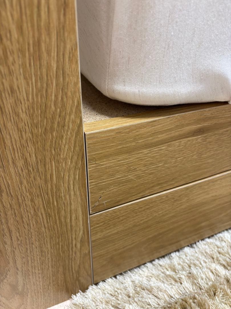 ※直接引き取限定※ kagu350 セミダブルベッド（フレーム+マット+カバー）