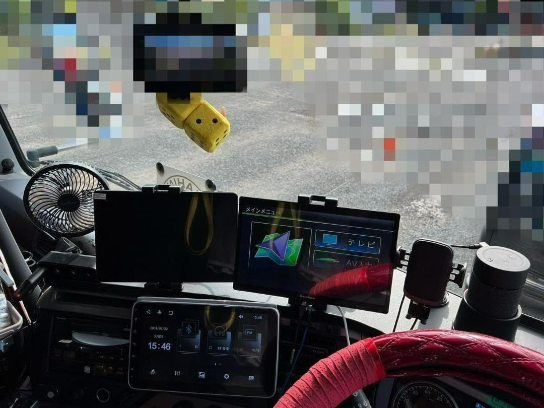 UD クオン 専用 フロント テーブル B type　ゴム製ガード付き