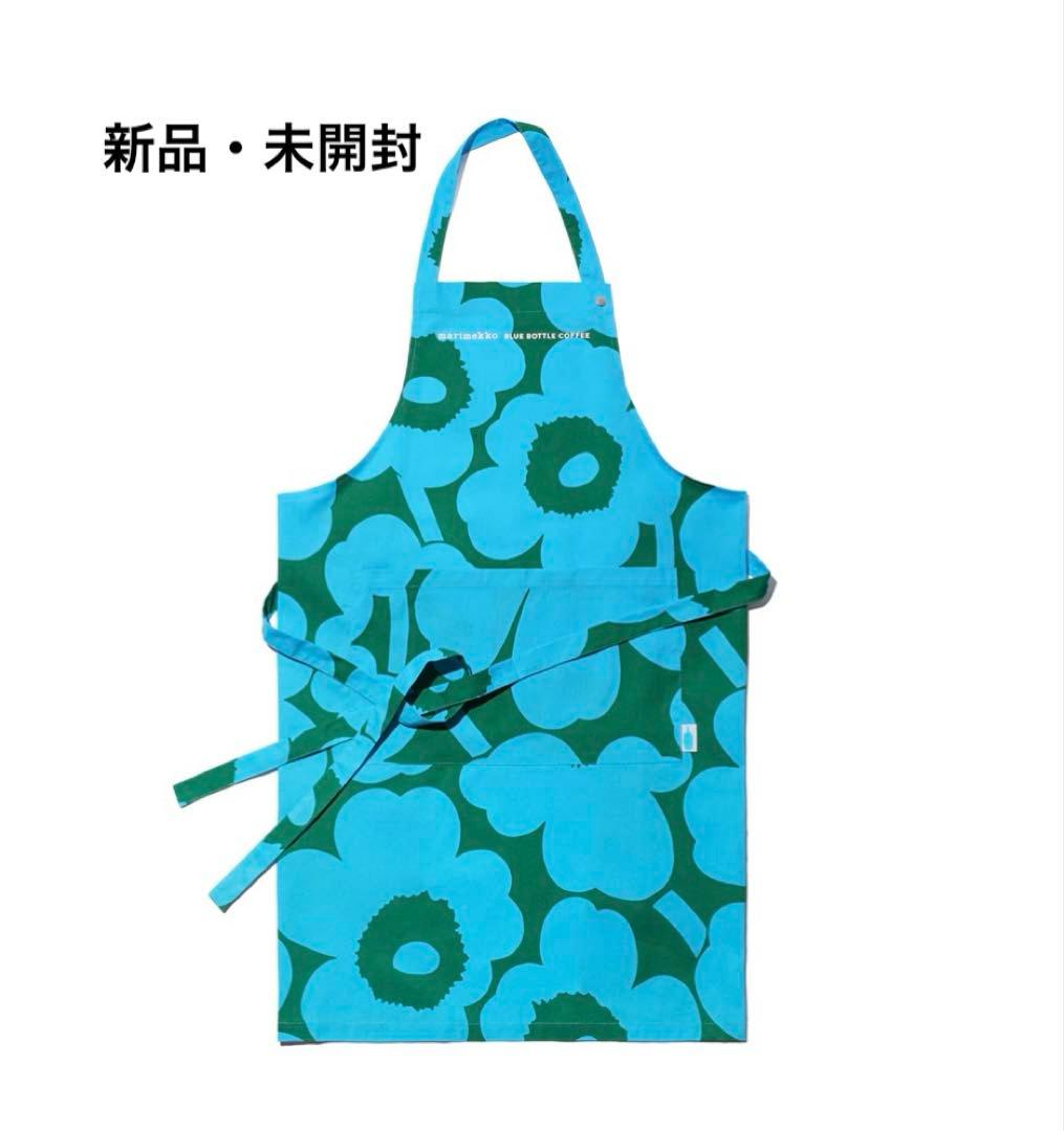 【新品・未開封】マリメッコ ブルーボトルコーヒー ウニッコエプロン 青山福岡限定