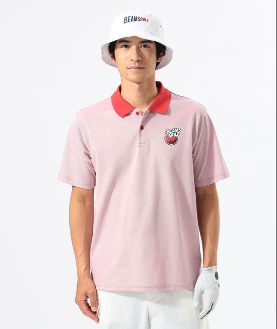 BEAMS GOLF フルーツロゴ クレリックポロシャツ