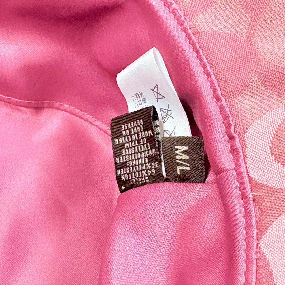 美品　COACH コーチ ジャガードバケットハット M/Lピンク