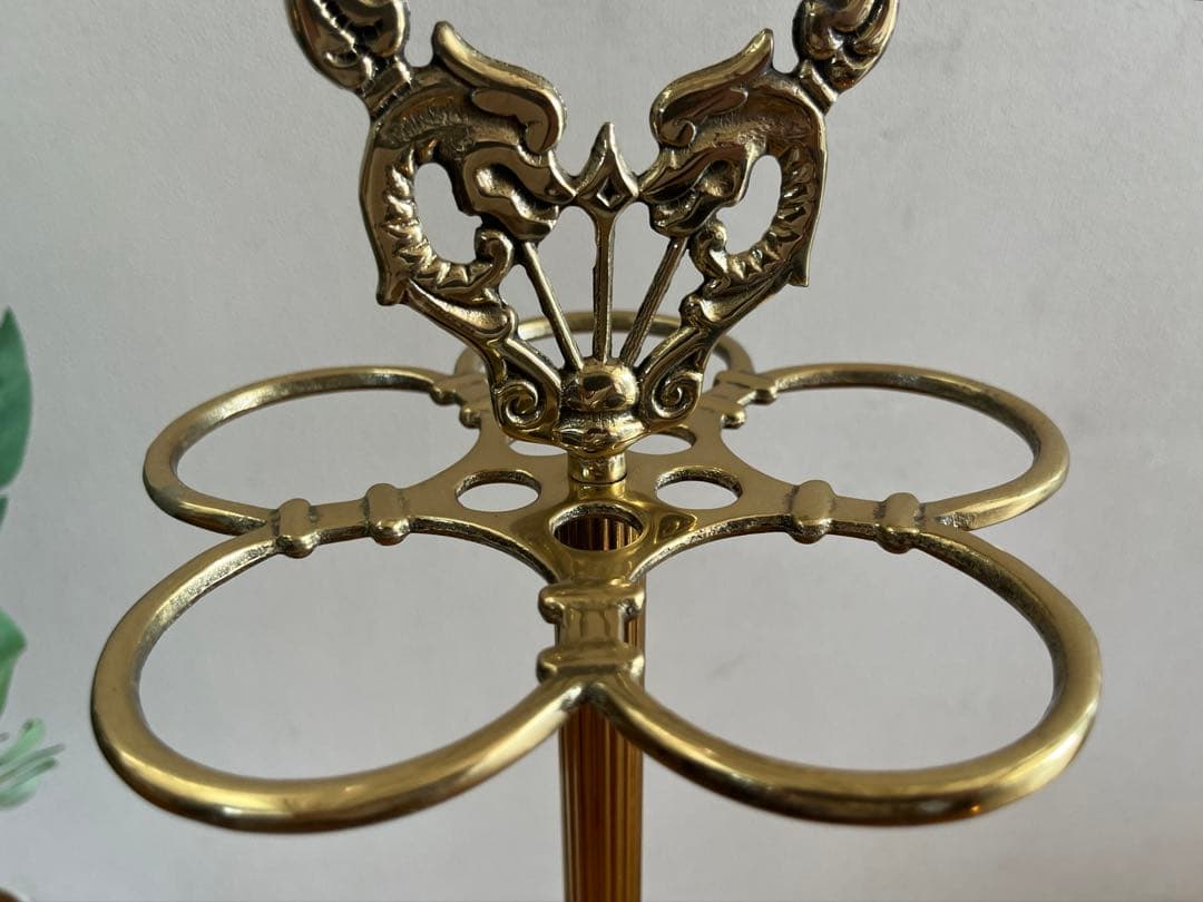 アンティーク調　傘立て　真鍮　モダン　イタリア　アンブレラスタンド　ビクトリアン