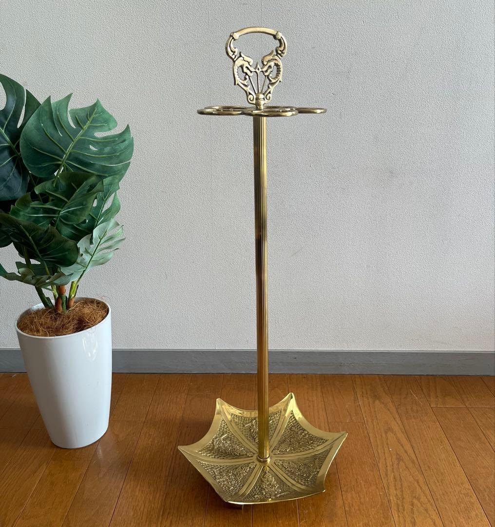 アンティーク調　傘立て　真鍮　モダン　イタリア　アンブレラスタンド　ビクトリアン