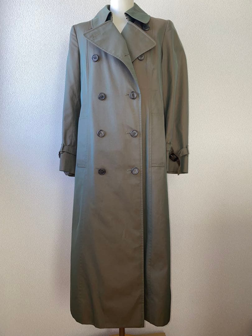 美品 Burberry トレンチコート ヴィンテージ 玉むし色 カーキ