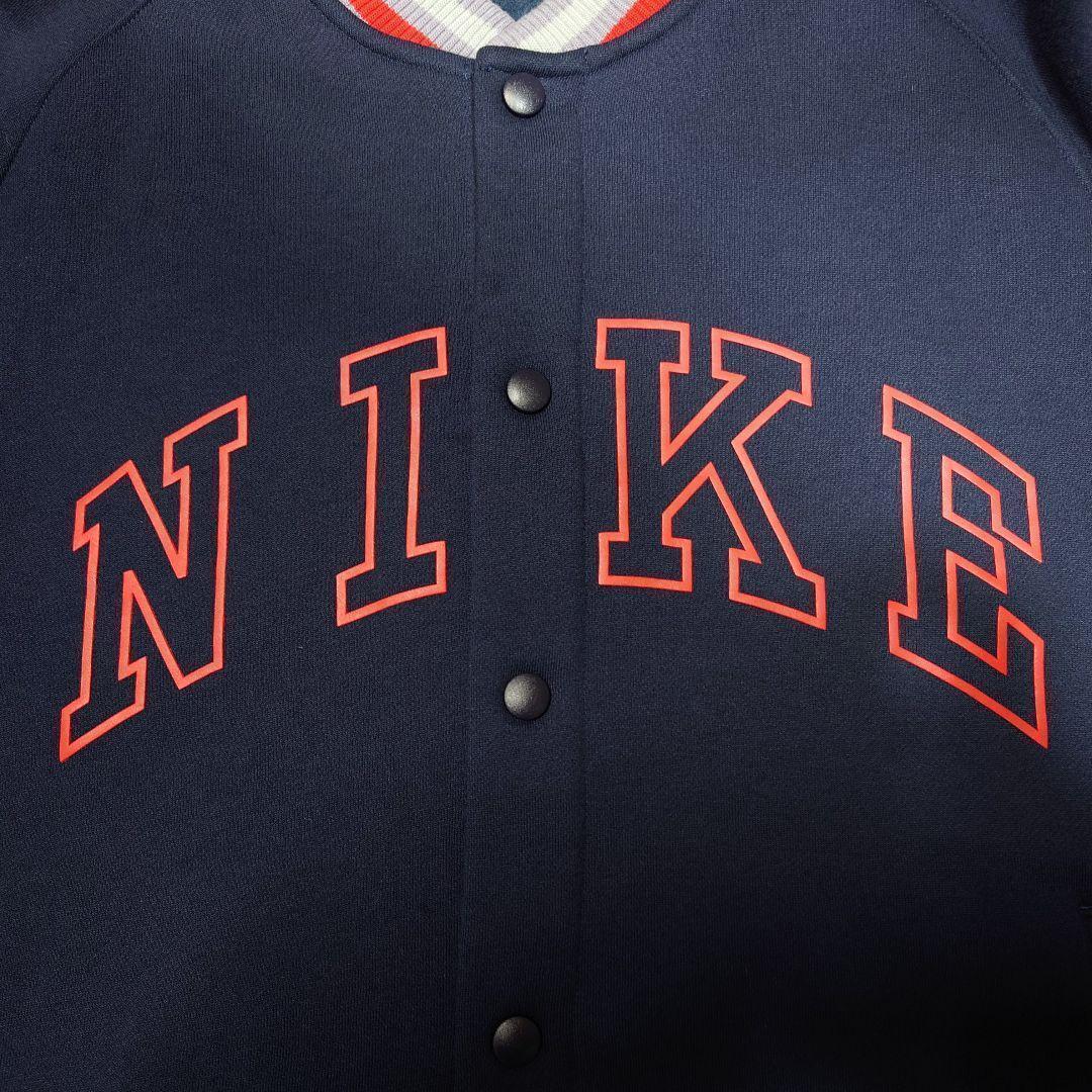 00s NIKE　両面ビッグプリント　スウェットスタジャン　ゴツナイキ　カマボコ