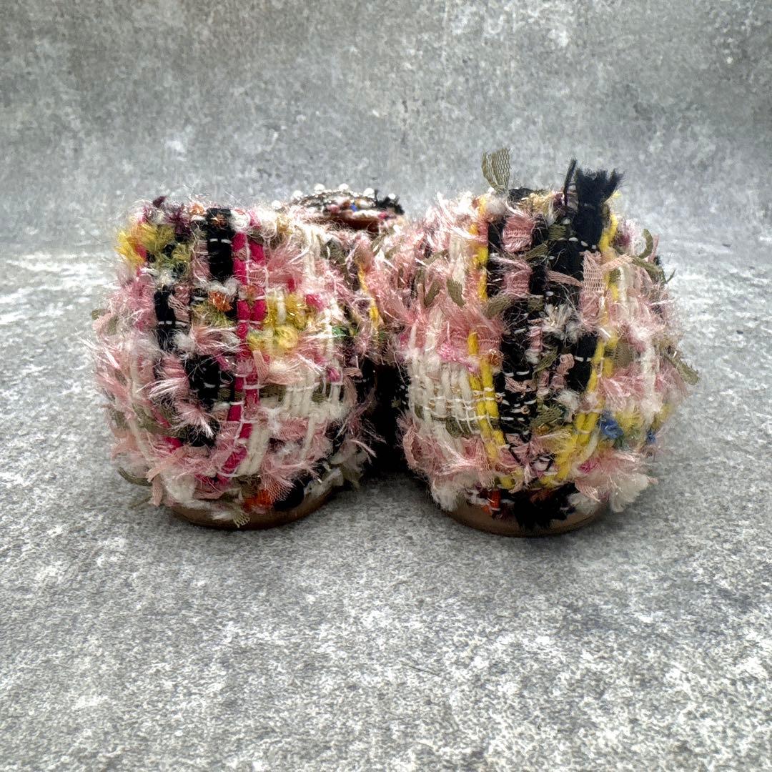 靴 PIPPICHIC Tweed ANNA V JEWERLY Flats 37