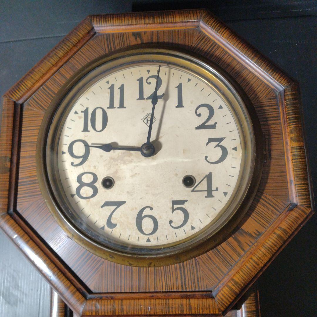 値下！精工舎SEIKO 大正五年八角形振り子時計 分解簡易整備注油済 動作良好品
