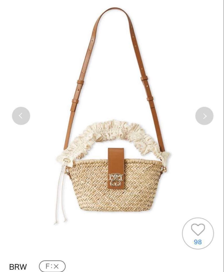 SNIDEL コットンショルダーブレードバッグ ブラウン