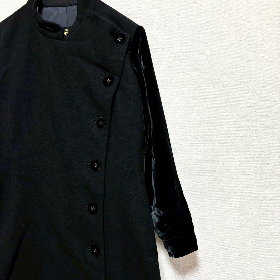 HIROKO KOSHINO ロングコート 黒 ブラック 9 アウター 上品