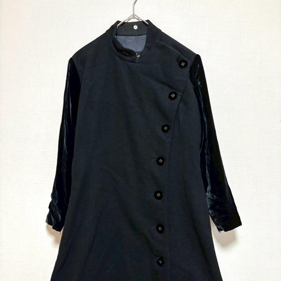 HIROKO KOSHINO ロングコート 黒 ブラック 9 アウター 上品