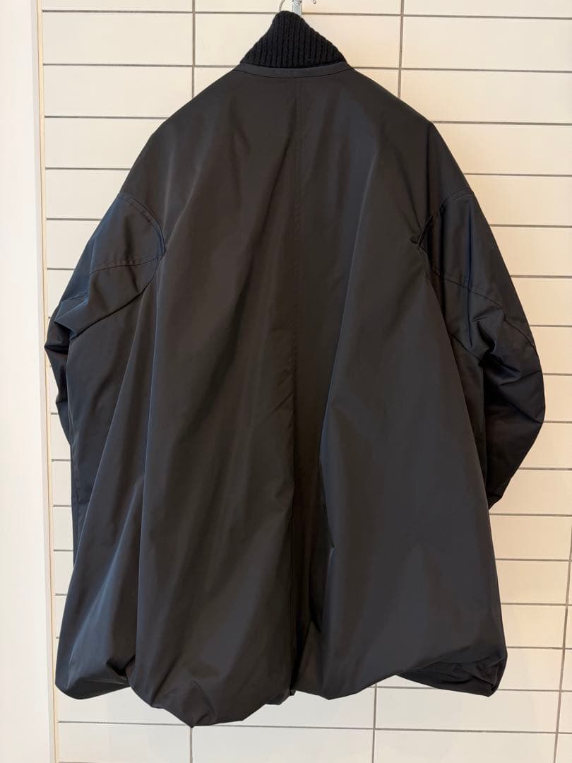 エンフォルド　ニットレイヤードバルーンコート　38 ブラック