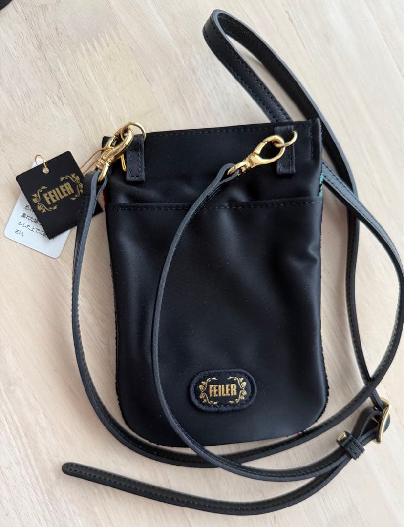 フェイラーFEILER スマホショルダー ハイジ ブラック 新品