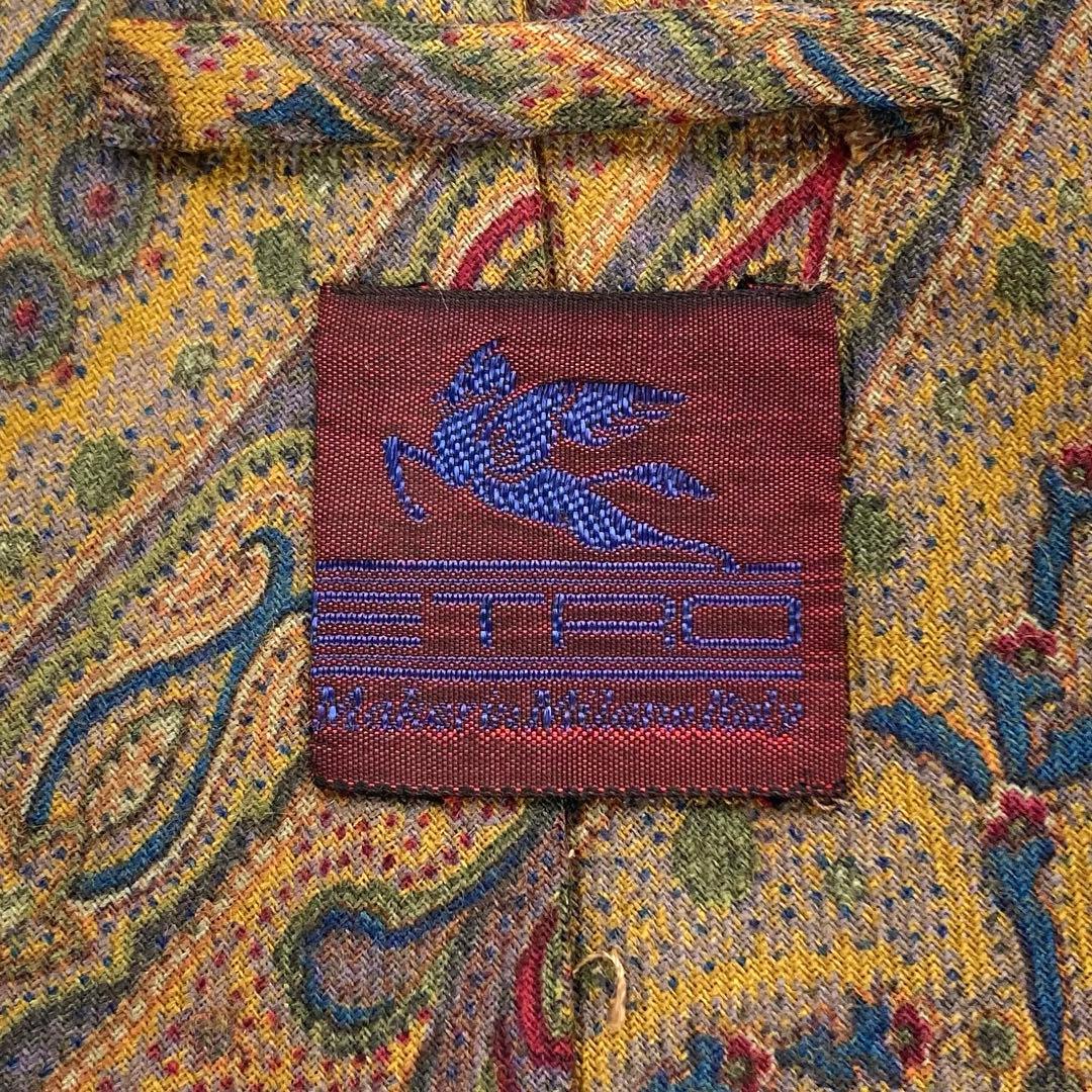 【極美品】ETRO ネクタイ 新品同様 ウール 超希少品 ペイズリー 本場 レア