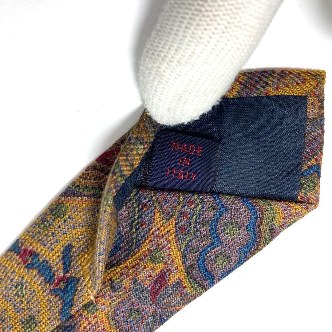 【極美品】ETRO ネクタイ 新品同様 ウール 超希少品 ペイズリー 本場 レア