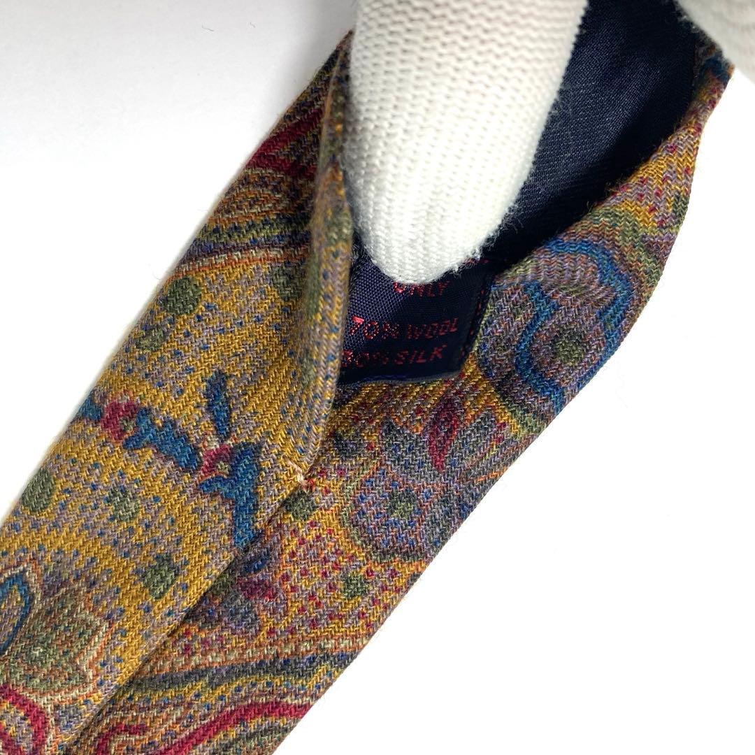 【極美品】ETRO ネクタイ 新品同様 ウール 超希少品 ペイズリー 本場 レア