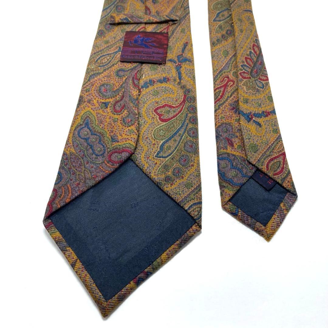 【極美品】ETRO ネクタイ 新品同様 ウール 超希少品 ペイズリー 本場 レア