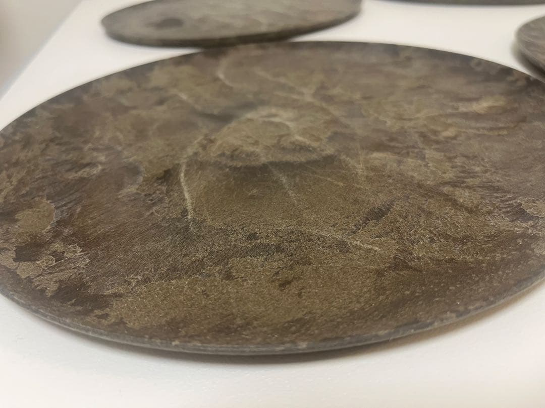 【難あり】ARAS エイラス 大皿ウェーブ 4枚セット 杉皮ブラック