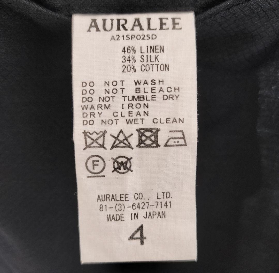 AURALEE SILK LINEN DOBBY SLACKS サイズ4