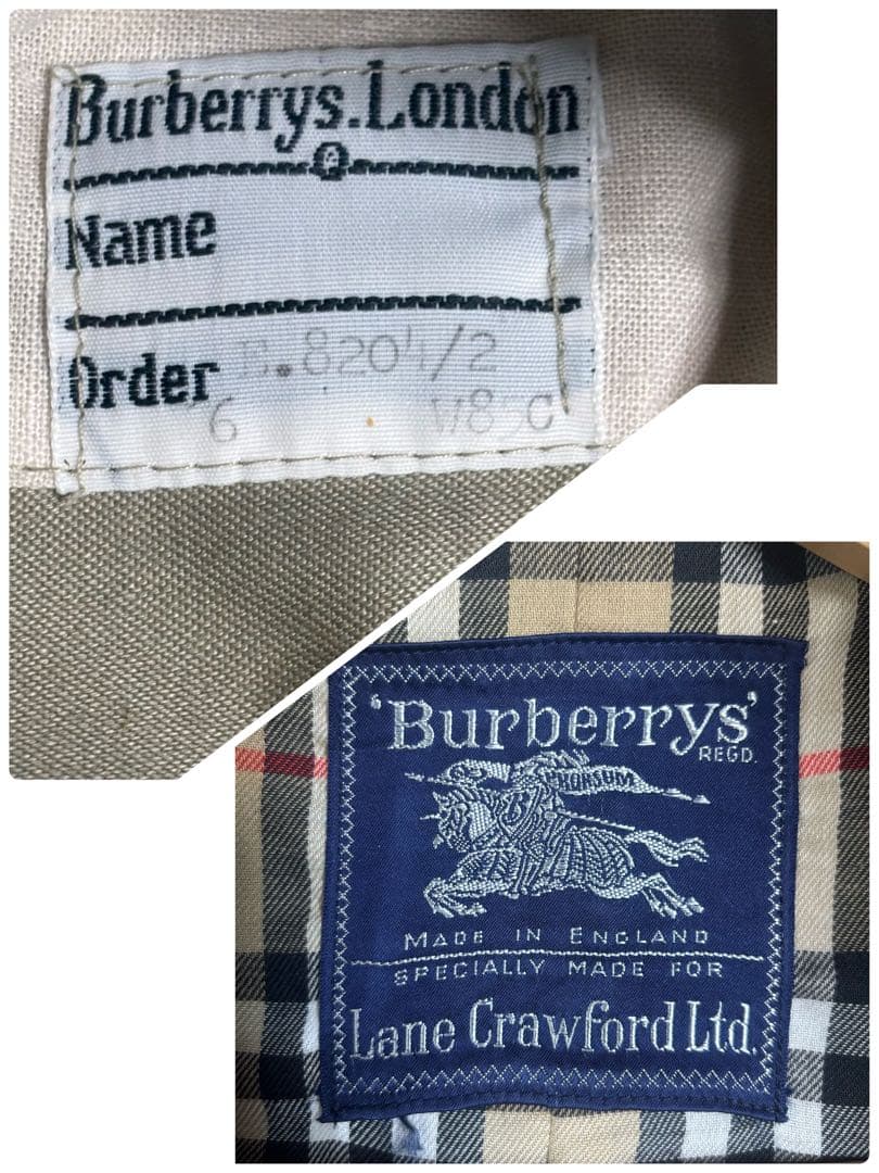 ヴィンテージ 貴重 バーバリー+レーン・クロフォード英国 トレンチコート ロング